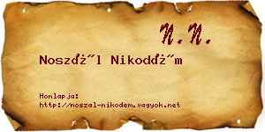 Noszál Nikodém névjegykártya